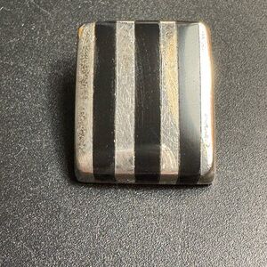 925 Sterling Silver Onyx Inlay Pendant